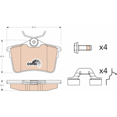 GDB1799 Bremsbelagsatz, Scheibenbremse COTEC