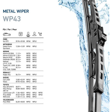 Hella Wischblatt Scheibenwischer Metal 9XW 178 878-171