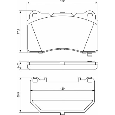 BOSCH Bremsbelagsatz, Scheibenbremse 0 986 494 880
