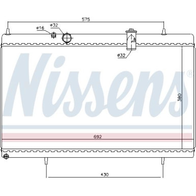 Nissens | Kühler, Motorkühlung | 61271