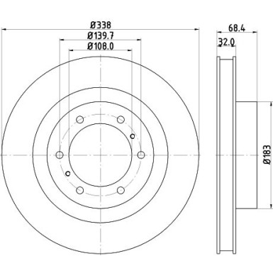 Hella | Bremsscheibe | 8DD 355 129-861