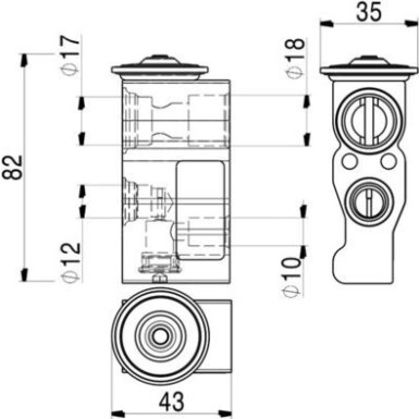 Mahle | Expansionsventil, Klimaanlage | AVE 2 000P