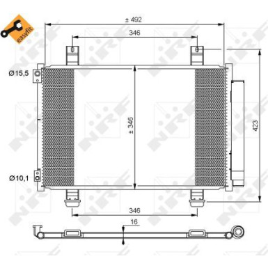 35854 Kondensator, Klimaanlage EASY FIT