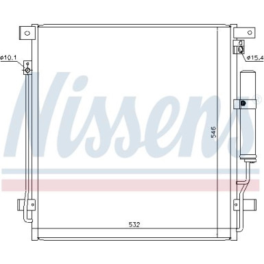 Nissens | Kondensator, Klimaanlage | 941168