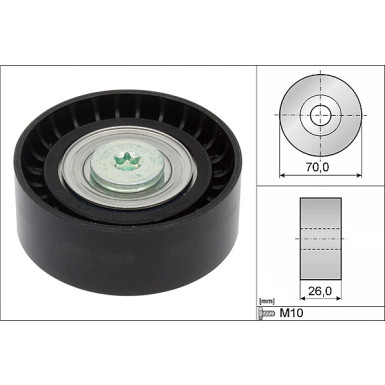 532 0434 10 Umlenk-/Führungsrolle, Keilrippenriemen