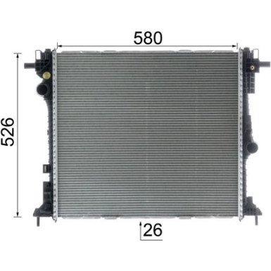 CR 2599 000P Kühler, Motorkühlung BEHR *** PREMIUM LINE ***