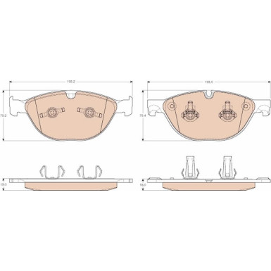 GDB1963 Bremsbelagsatz, Scheibenbremse