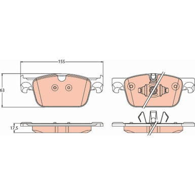 GDB2221 Bremsbelagsatz, Scheibenbremse