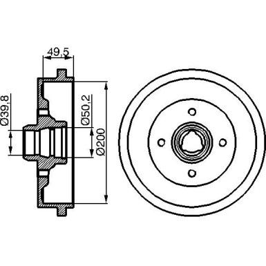BOSCH | Bremstrommel | 0 986 477 041