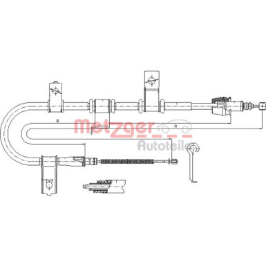 Metzger | Seilzug, Feststellbremse | 17.2541