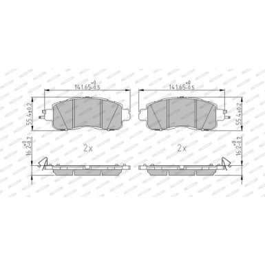 FDB5246 Bremsbelagsatz, Scheibenbremse PREMIER ECO FRICTION