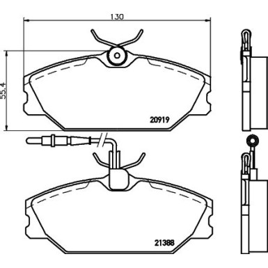 8DB 355 019-181 Bremsbelagsatz, Scheibenbremse