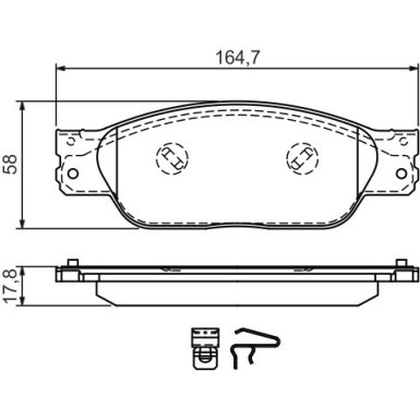 0 986 494 355 Bremsbelagsatz, Scheibenbremse