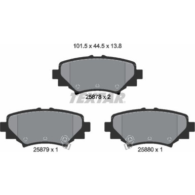 Textar Bremsbelagsatz, Scheibenbremse 2587801