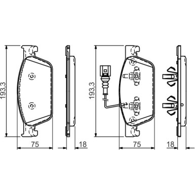 0 986 494 553 Bremsbelagsatz, Scheibenbremse