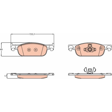 GDB2157 Bremsbelagsatz, Scheibenbremse