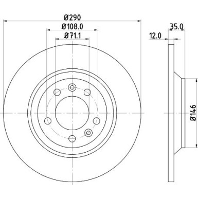 Hella Pagid | Bremsscheibe | 8DD 355 110-801