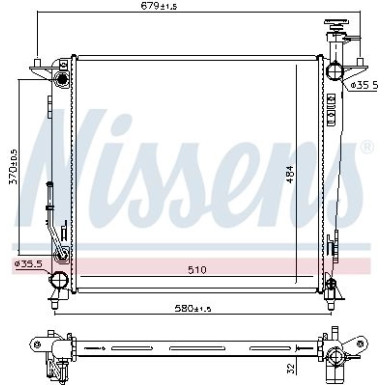 Nissens | Kühler, Motorkühlung | 666223