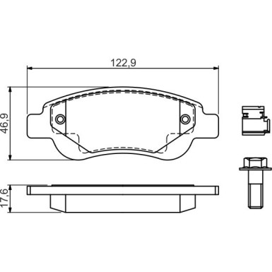 0 986 494 606 Bremsbelagsatz, Scheibenbremse