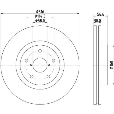Hella | Bremsscheibe | 8DD 355 116-361
