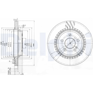 Delphi | Bremsscheibe | BG3726