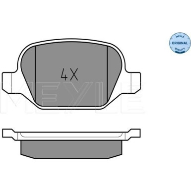 Meyle Bremsbelagsatz, Scheibenbremse MEYLE-ORIGINAL: True to OE 025 235 1716