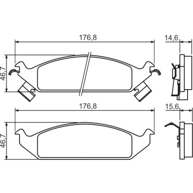 0 986 494 313 Bremsbelagsatz, Scheibenbremse