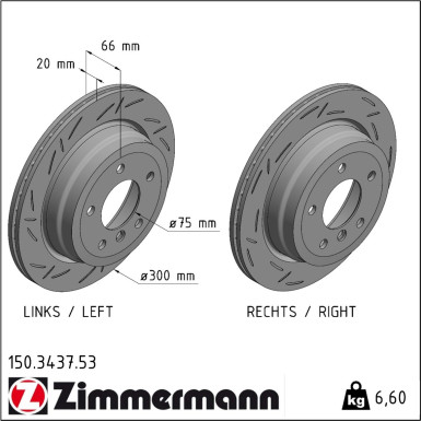 Zimmermann Bremsscheibe BLACK Z 150.3437.53