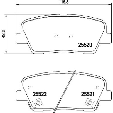 Hella | Bremsbelagsatz, Scheibenbremse | 8DB 355 023-041