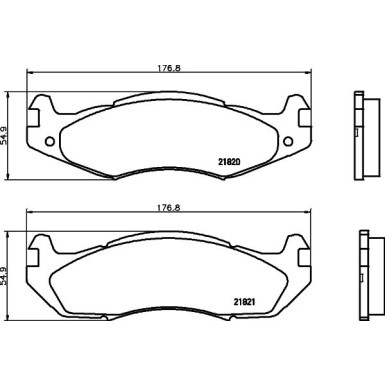 Hella | Bremsbelagsatz, Scheibenbremse | 8DB 355 006-371
