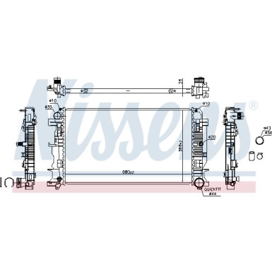 Nissens | Kühler, Motorkühlung | 67156A