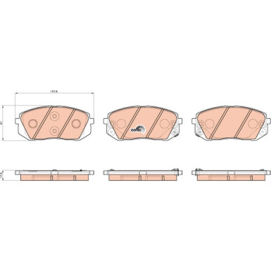 GDB3530 Bremsbelagsatz, Scheibenbremse COTEC