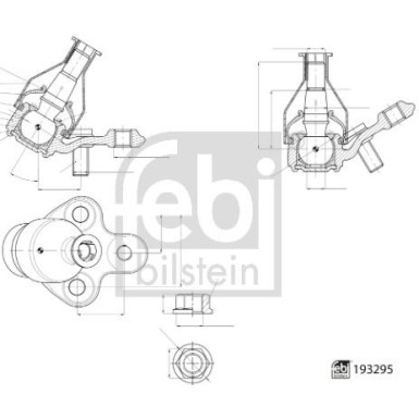 febi bilstein | Trag-/Führungsgelenk | 193295