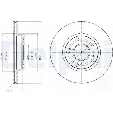 Delphi | Bremsscheibe | BG4294