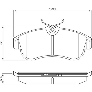 BOSCH Bremsbelagsatz, Scheibenbremse 0 986 461 147