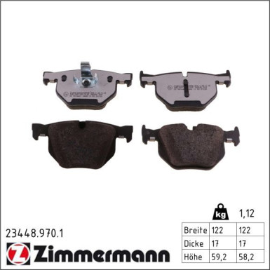 Zimmermann Bremsbelagsatz, Scheibenbremse rd:z 23448.970.1