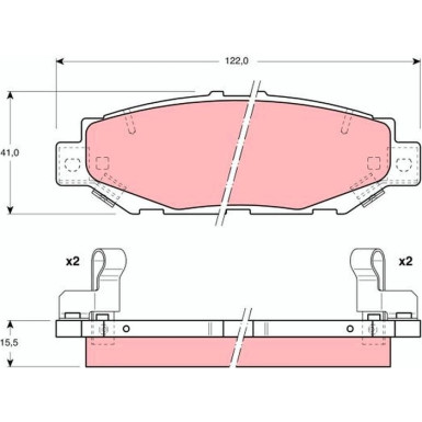 GDB1185 Bremsbelagsatz, Scheibenbremse
