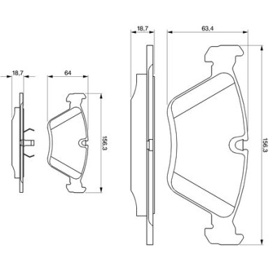 0 986 424 351 Bremsbelagsatz, Scheibenbremse