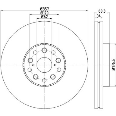 8DD 355 116-911 Bremsscheibe PRO