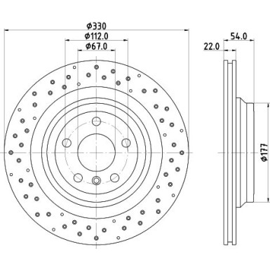 Hella | Bremsscheibe | 8DD 355 122-551