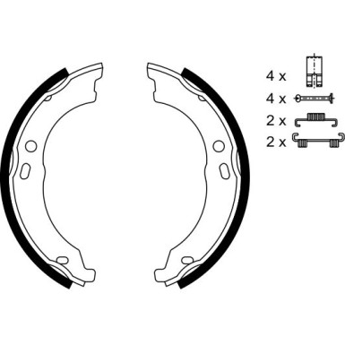 0 986 487 726 Bremsbackensatz, Feststellbremse