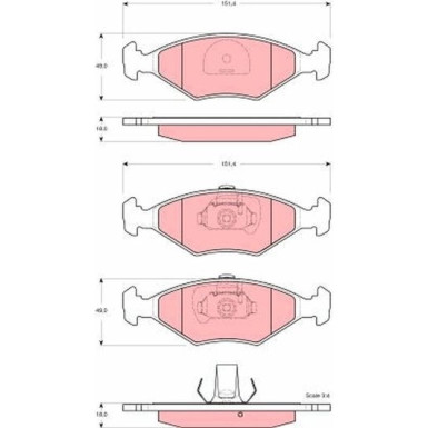 GDB1533 Bremsbelagsatz, Scheibenbremse