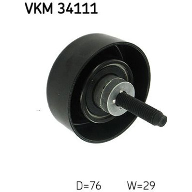 VKM 34111 Umlenk-/Führungsrolle, Keilrippenriemen