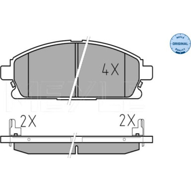 Meyle Bremsbelagsatz, Scheibenbremse MEYLE-ORIGINAL: True to OE 025 234 2016/W