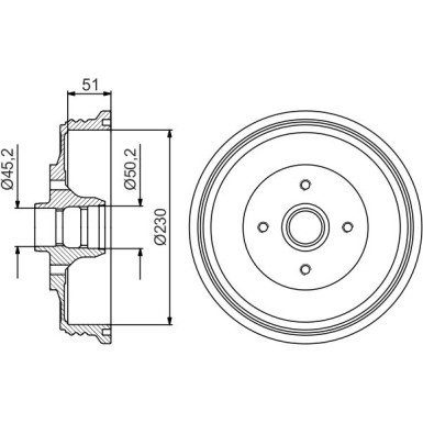 BOSCH | Bremstrommel | 0 986 477 178