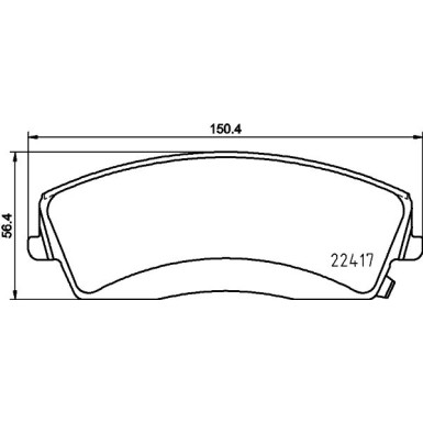 Hella | Bremsbelagsatz, Scheibenbremse | 8DB 355 025-001