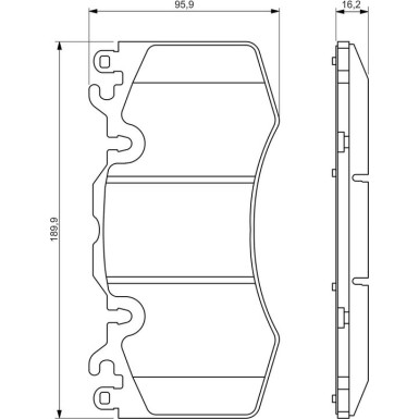 BOSCH Bremsbelagsatz, Scheibenbremse 0 986 494 440