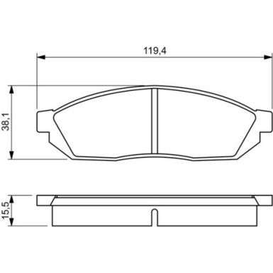 0 986 494 208 Bremsbelagsatz, Scheibenbremse