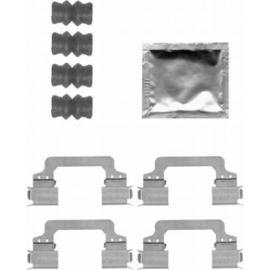 Hella | Zubehörsatz, Scheibenbremsbelag | 8DZ 355 204-371