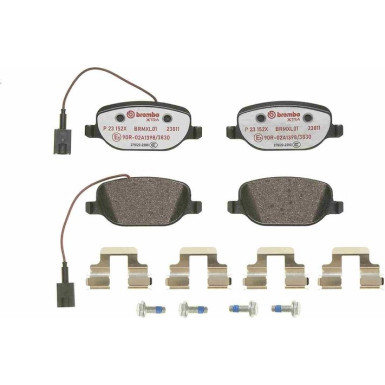Brembo | Bremsbelagsatz, Scheibenbremse | P 23 152X